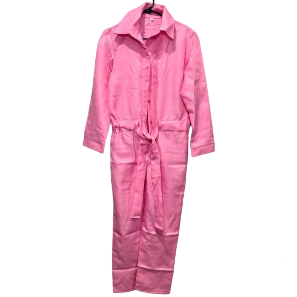 Adult Pink Power Jumpsuit - Picture 3 of 5